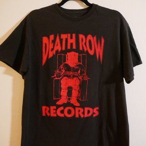 DEATH ROW RECORDS HIP-HOP LABEL OFFICIAL MERCHANDISE BLACK COTTON LARGE T SHIRT
